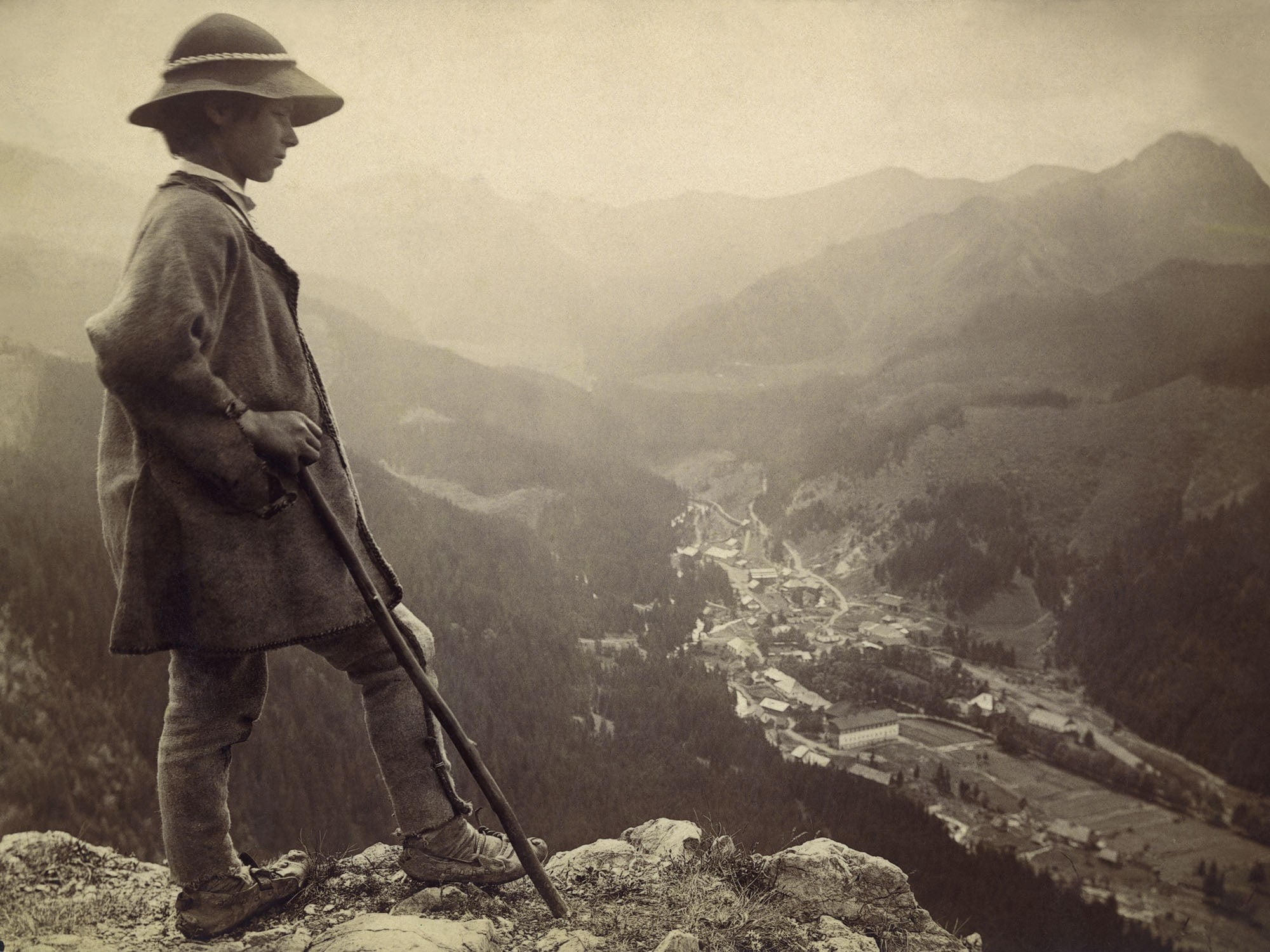 Tatry, Widok z Nosala na Kuźnice Zakopiańskie, Walery Ejlasz, 1893
