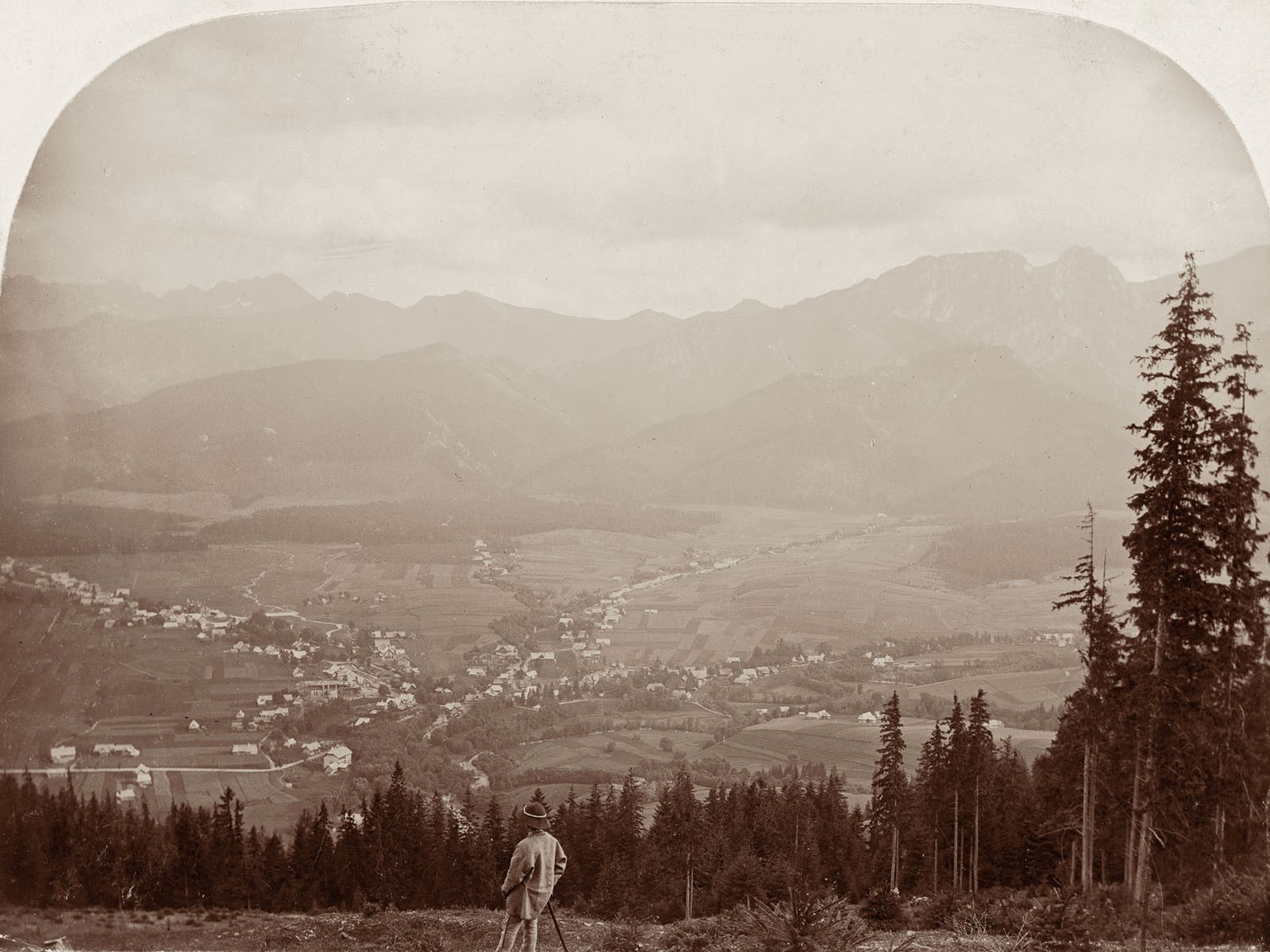 Tatry, Zakopane z Gubałówki, Walery Ejlasz, 1893