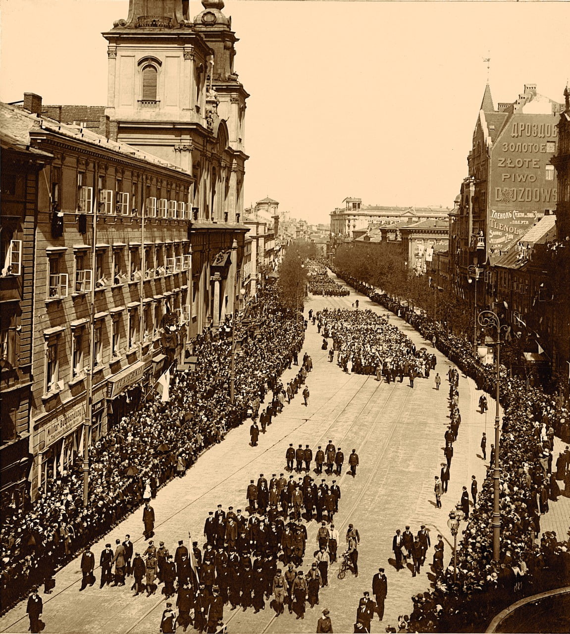 Warszawa, manifestacja trzeciomajowa, Wacław Saryusz­‍‑Wolski, 1916
