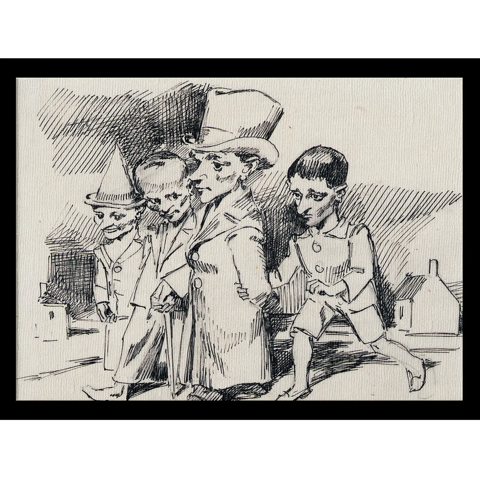 Bruno Schulz obraz Emeryt i chłopcy, 1937
