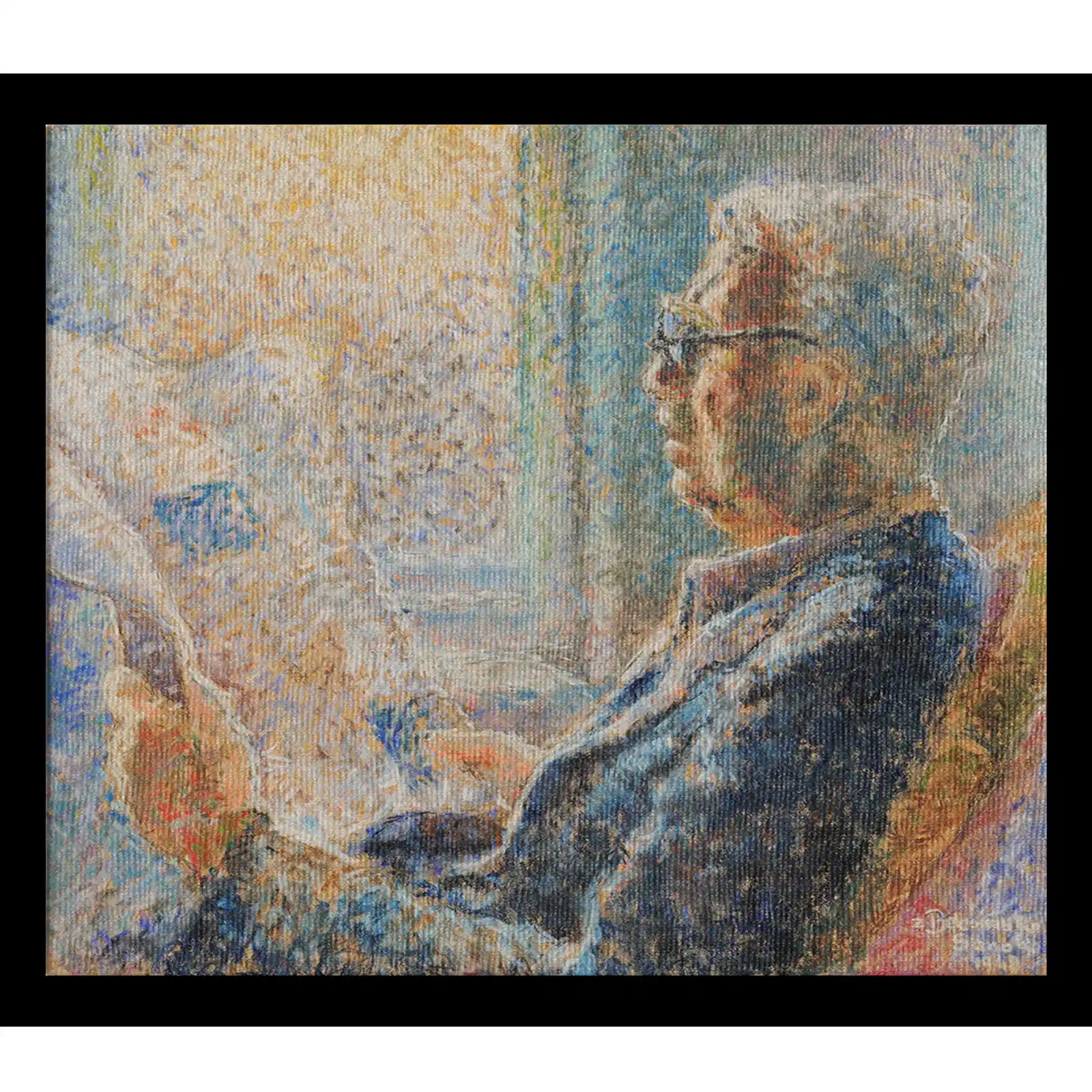 Zdzisław Beksiński obraz Portret ojca czytającego gazetę