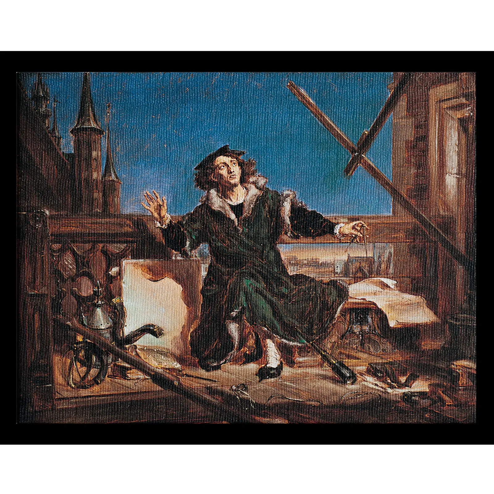 Jan Matejko obraz Szkic do obrazu "Astronom Kopernik, czyli rozmowa z Bogiem"