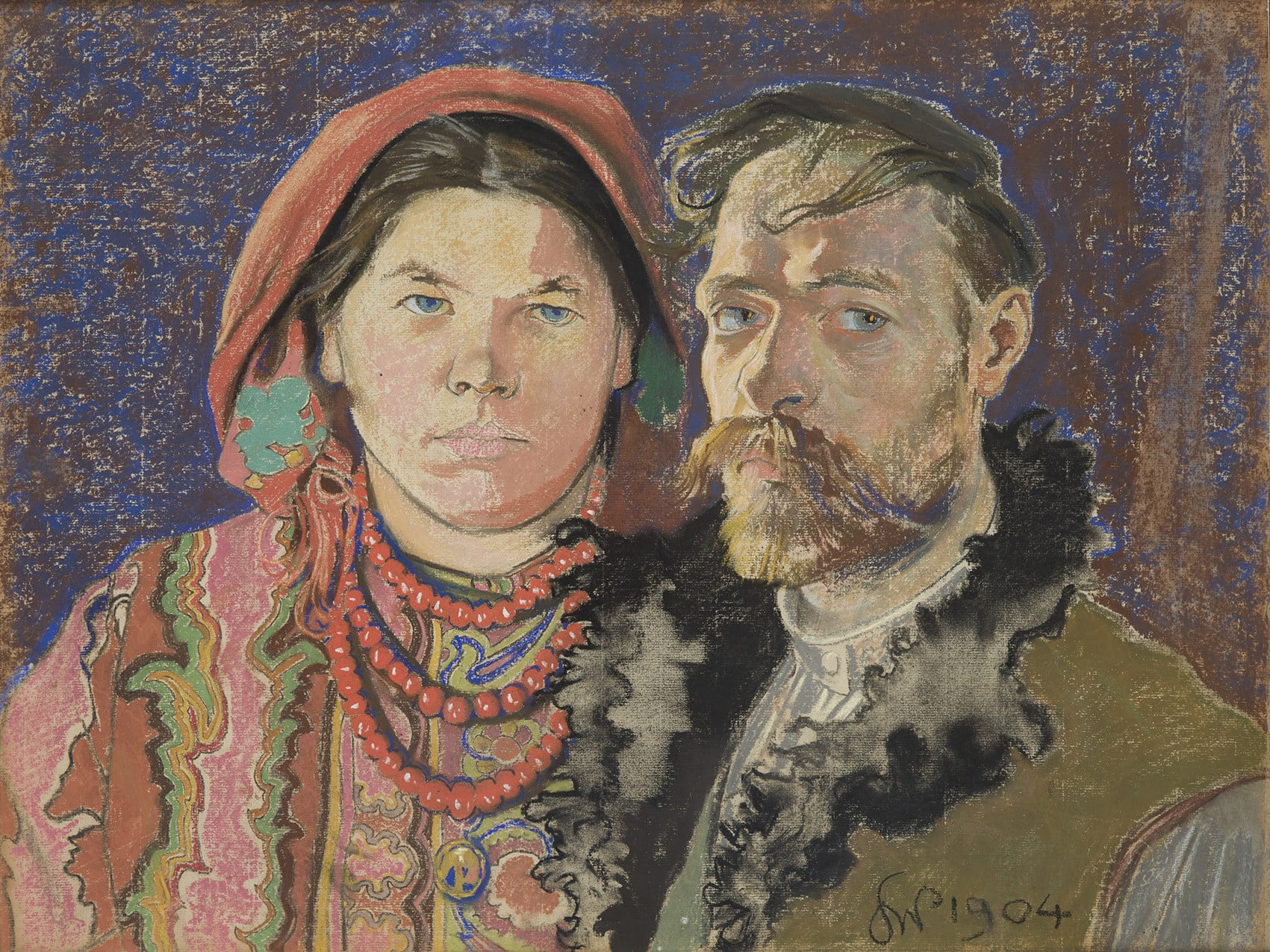 Stanisław Wyspiański obraz Autoportret z żoną