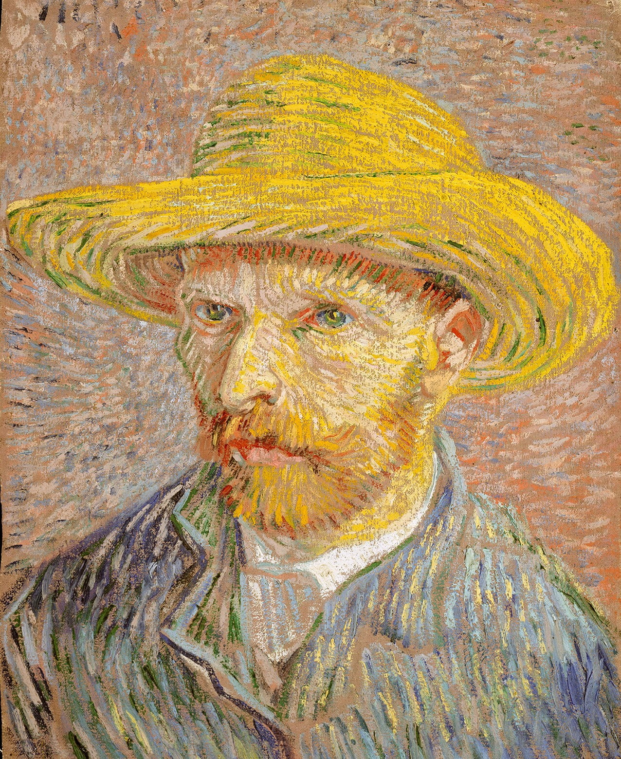 Vincent Van Gogh obraz Autoportret w słomkowym kapeluszu