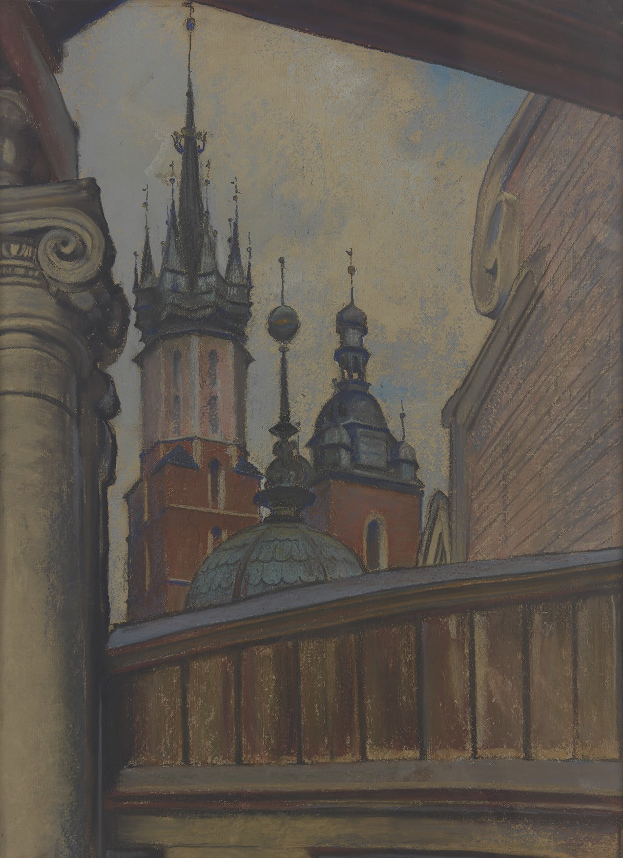 Stanisław Wyspiański obraz Wieże kościoła Mariackiego